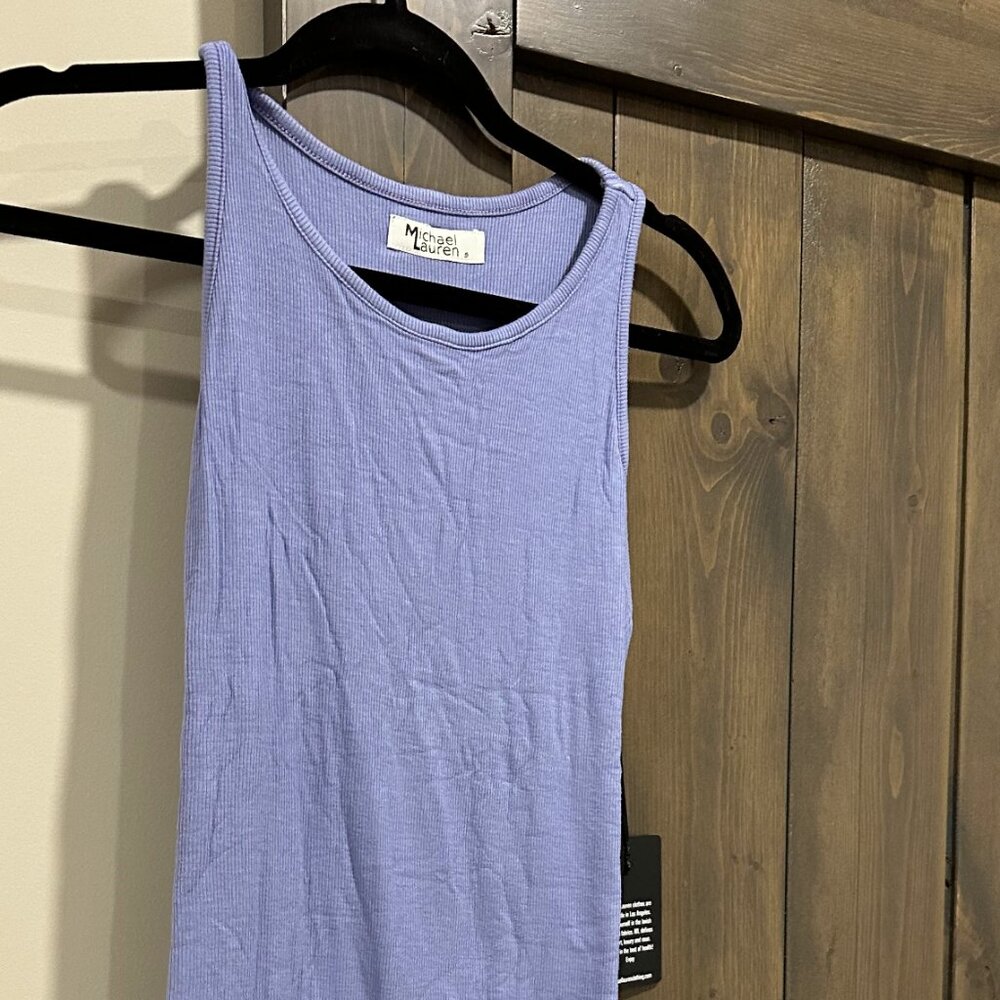Michael Lauren Purple Violet Knit Midi Dress